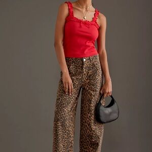 Maeve The Dorrie Ruffled Cami NWT, Red - XL